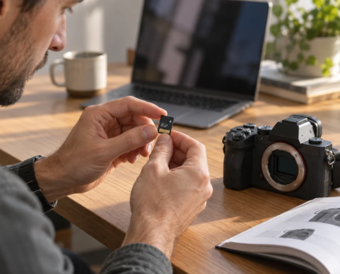ผู้ใช้ตรวจ microSD ข้างกล้องและคู่มืออุปกรณ์ก่อนเลือกซื้อ